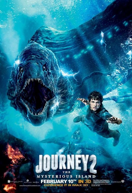 Voyage au centre de la Terre 2 : l'île mystérieuse. 11 Affiche Poster de Voyage au centre de la Terre 2 : l'île mystérieuse Journey 2: The Mysterious Island avec Dwayne Johnson Josh Hutcherson et Vanessa Hudgens 2012