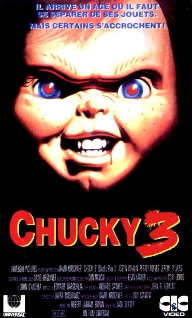 Chucky 3. 11 Affiche Poster de Chucky 3 Child's Play 3 avec Justin Whalin et Perrey Reeves 1991