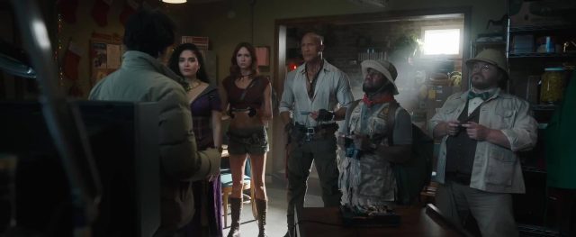 Jumanji : bienvenue dans notre monde. 15 Dwayne Johnson Karen Gillan et Jack Black dans Jumanji : bienvenue dans notre monde Open World 2026